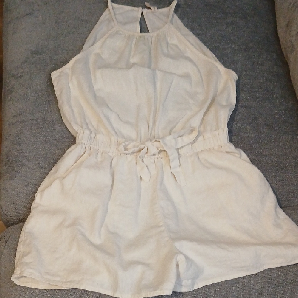 Cream Halter Romper